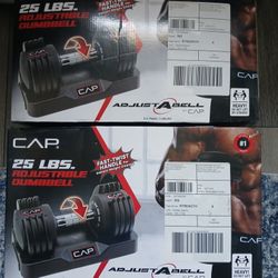 Pair 25lb Adjustable Weights (Cap)