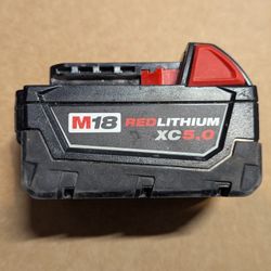 Milwaukee M18 Red lithium XC 5.0 Battery 