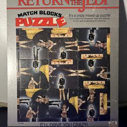1983 Vintage Star Wars Match Blocks Puzzle.