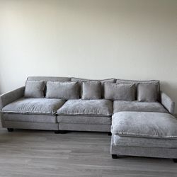 Grey Deep Seat Sofa 