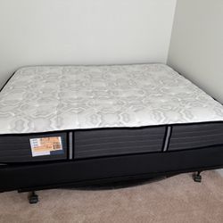 13″ Sealy/West Salem Queen Mattress + Box Spring Frame