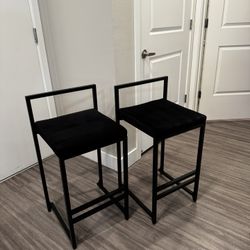 Modern Black Stools For Counter Top Bar Dining 
