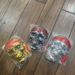 Halloween Pirate Skull Mask One Size