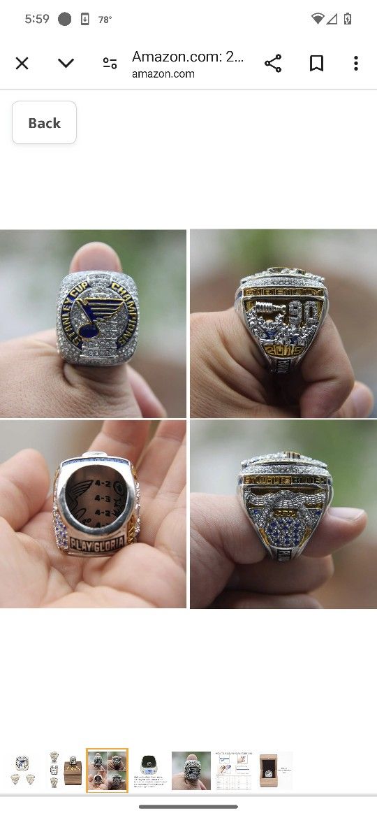 St Louis Blues Championship Ring