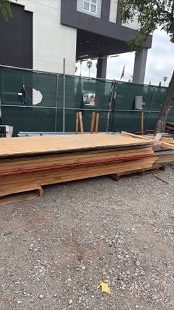 Wood 2x6 and plywood