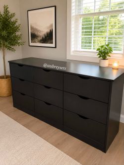 Black 9 drawer dresser