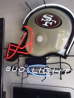 SF 49ERS BUD LIGHT NEON SIGN