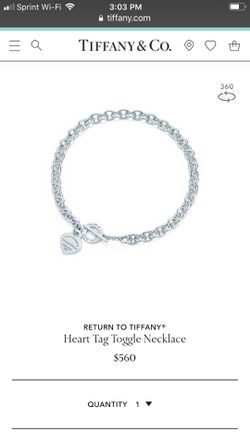 Authentic Tiffany toggle necklace