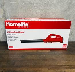 NEW Homelite 12V Cordless Blower 160 CFM 90 MPH Lithium