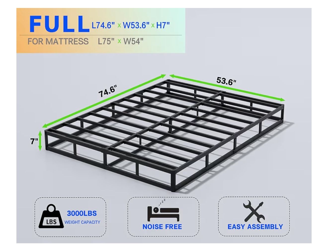 Bed frame 7 Inch