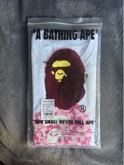 White Bape Tee/Pink Tree M