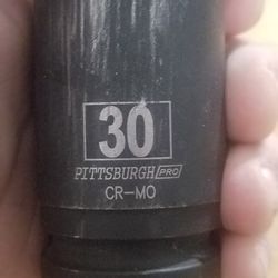Pittsburgh 1 1/2"       38mm.  30mm  Impact sockets $10 each