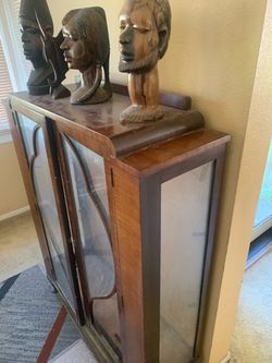 Antique cabinet was my grandma’s no time to restore but easy cabinet to fix. It’s all flat glass.