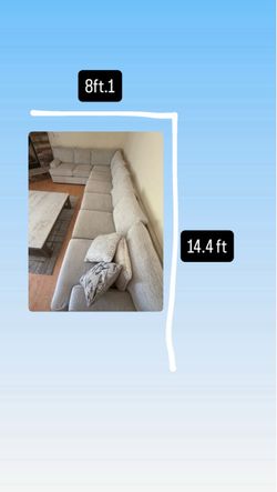 Large L-Shaped Sectional Sofa Living custom made from Ashley original price 5000$