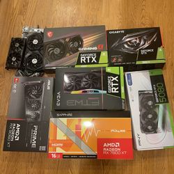 Lot Of Nvidia And Amd 1(contact info removed) 5080 Rx 9060 Xt Rx 7800 Xt Rx 7900 Xt Gpu Gaming Pc Parts For Sale 