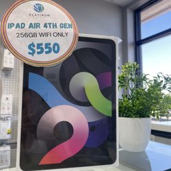 iPad Air 4th 256Gb WiFi Only From $550 - $450