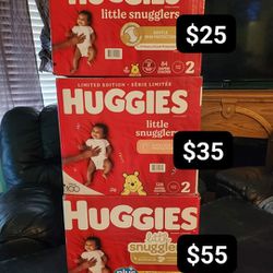 HUGGIES BOXES NEW AND CLOSED