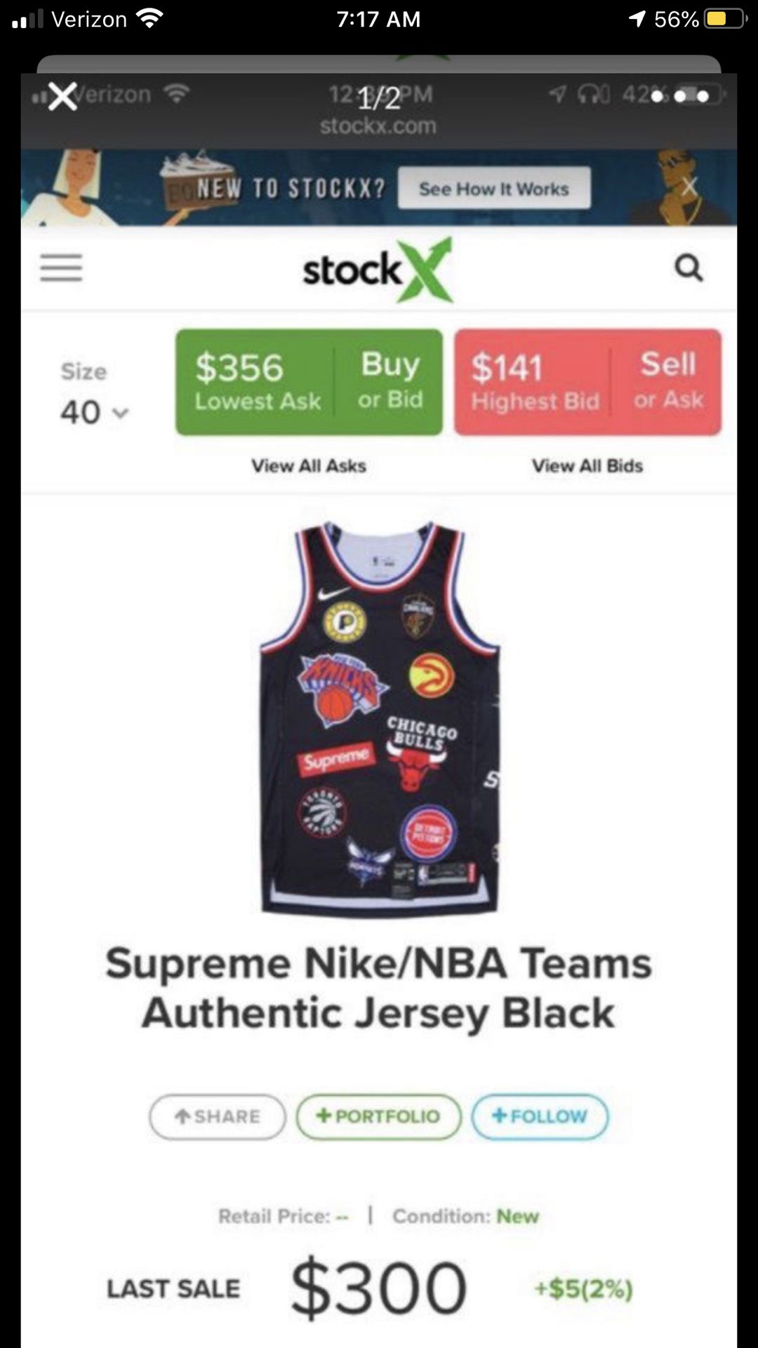 Supreme nba Jersey