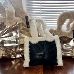 NEW furry purse/totes small $12 or large $15