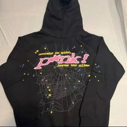 Sp5der Black Punk Hoodie - Size M