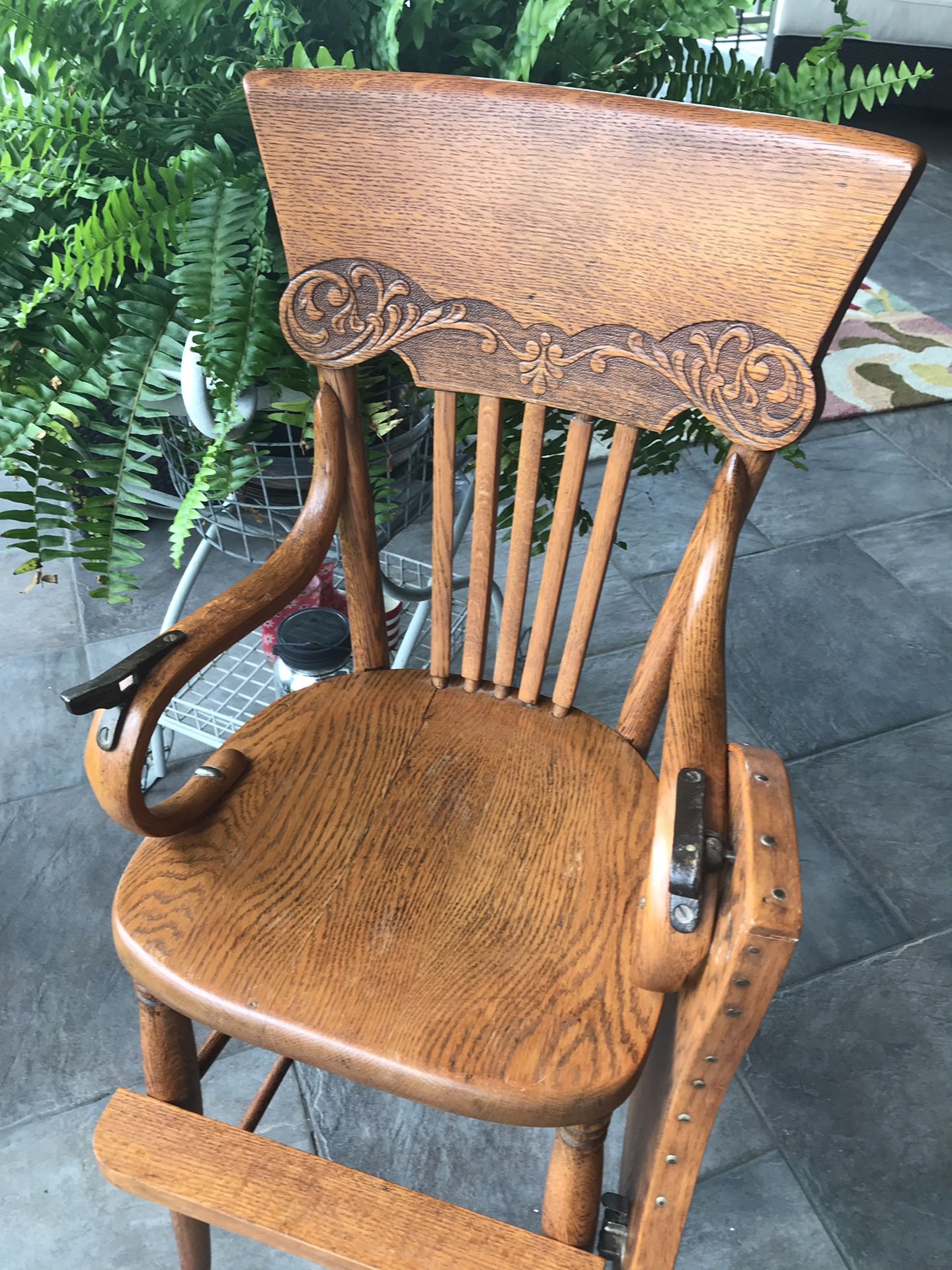 Antique Wooden High Chair