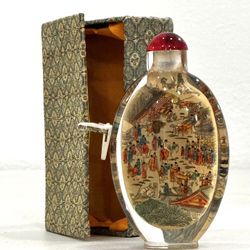 Chinese “Neihua” Reverse Painting Inside a snuff bottle