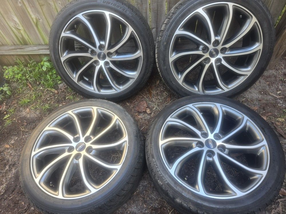 Lincoln MKZ 19 Inch Rims And Tires Original Factory Solid Aluminum