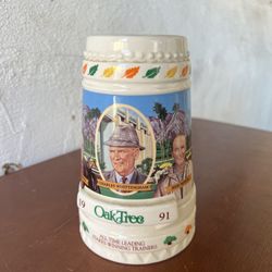 Limited Edition 1991 Oak Tree Racing Association All-Time Leading Stakes Winning Trainers Horse Racing Beer Stein Cup Mug
