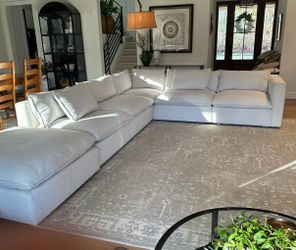 Crate & Barrel White Sectional
