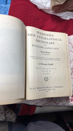 Webster's New International Dictionary Second Edition 1959