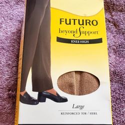 Futuro Beyond Support Ultra Sheer Knee High Reinforced Toe Heel Mild Compression Large 1 pair (Pack of 2) 

 Name:	Women`s Beyond Support Knee Highs R