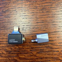 Lightning USB Two Dacs IEM Headphones 1) 4.4mm DDHiFI TC44A and 2) 3.5mm AudirectAtom3 $50 for Both