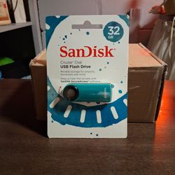 SanDisk Brand New Cruzer Dial Usb Flash Drive 32 Gb Sealed 