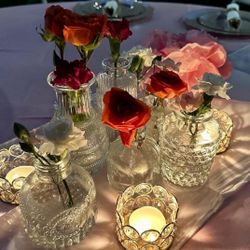 15 Clear Bud Vases in Bulk, Glass Small Bud Vase for Centerpieces Vase Set for Flowers new 