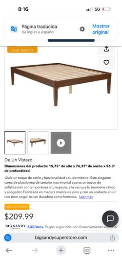 Full Size Solid Wood Platform Bed Frame