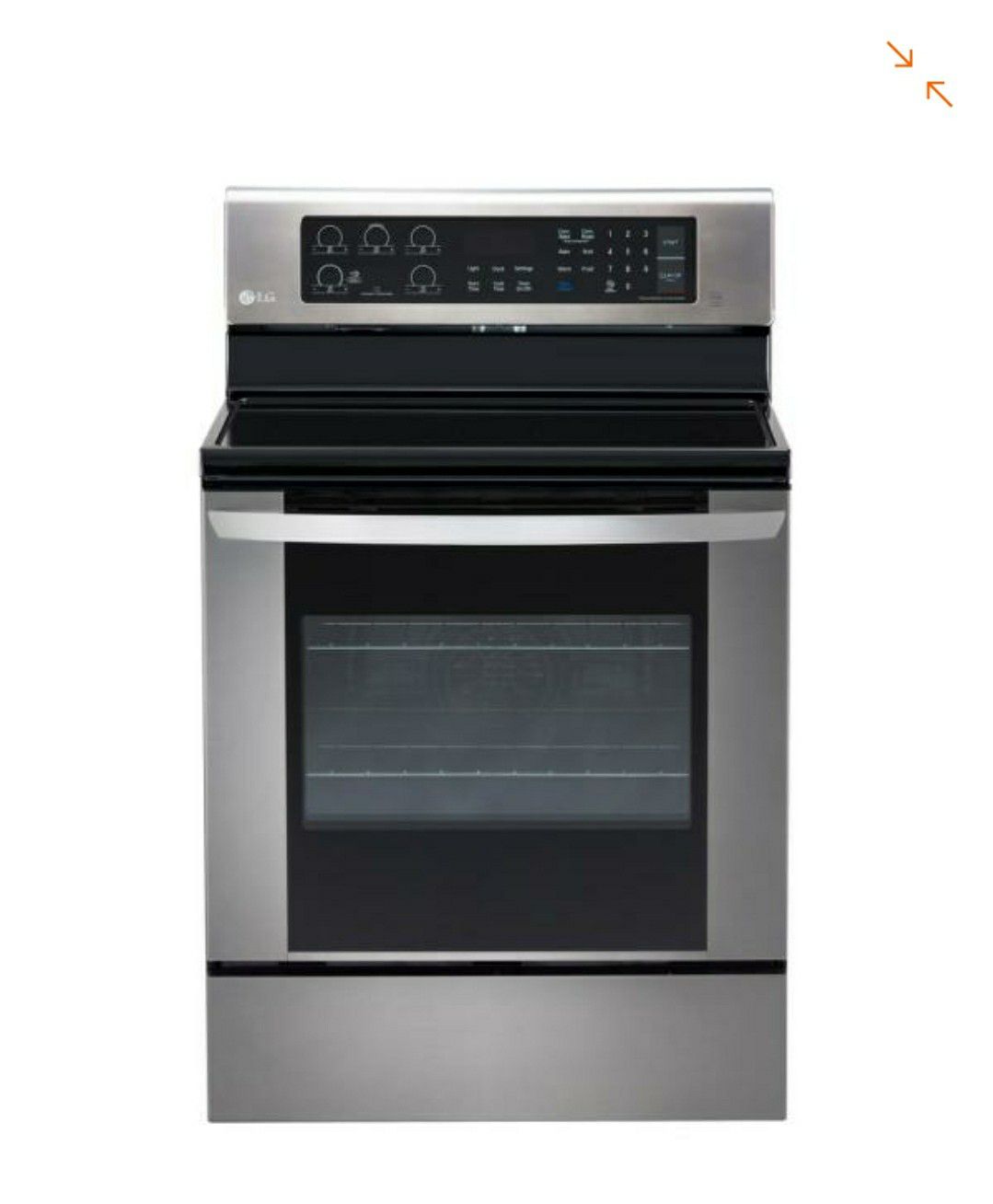 LG Electronics 6.3 cu. ft. Electric Range with EasyClean Convection Oven in Stainless Steel