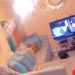 Selling Couch , Frame , Tv Stand , Lamp