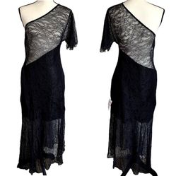 NWT ASOS One Shoulder Lace Evening Midi Dress 