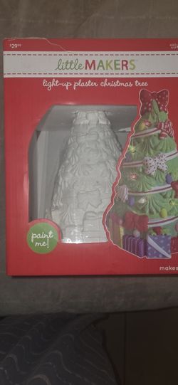 Paint A Light Up Plaster Christmas Tree