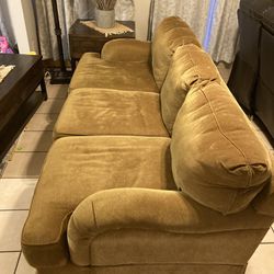 Set Of Two Brown Sofas Very Well Taken Care Of