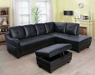 BRAND NEW 3 PIECES SECTIONAL COUCH WITH OTTOMAN INCLUDED