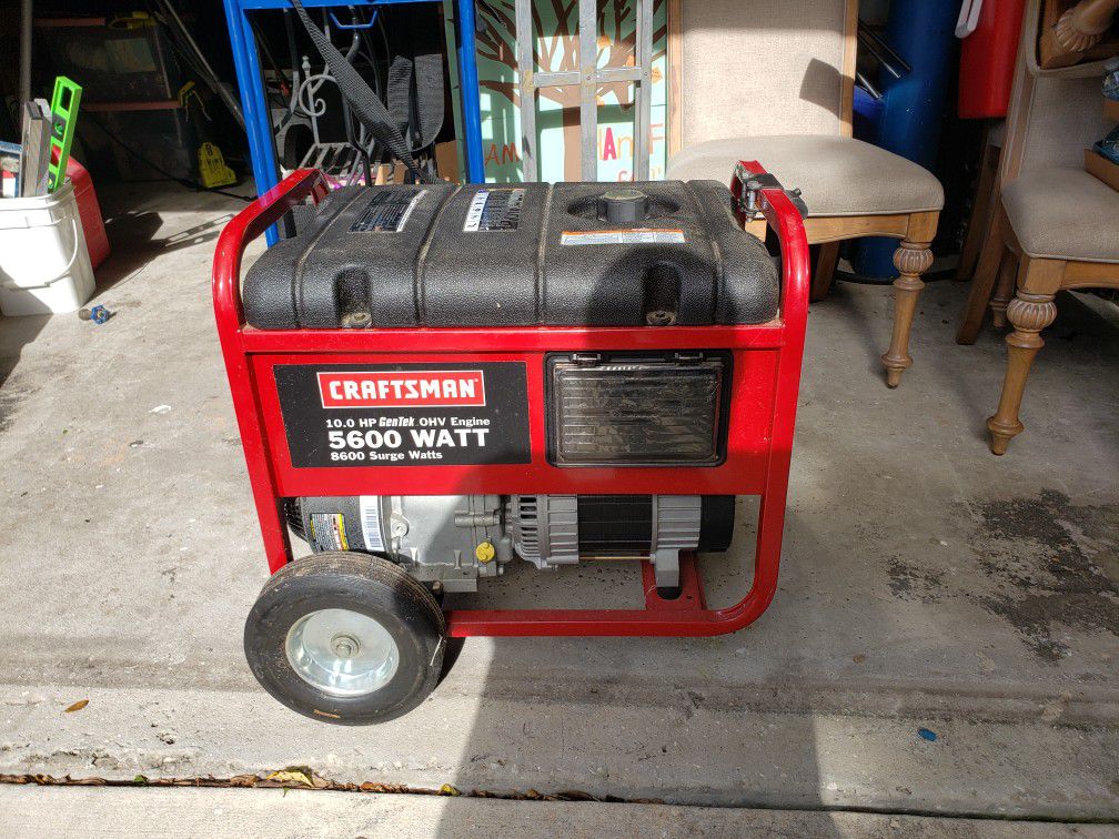 Hurricane Season Is Coming Let's Make A Deal Craftsmen 5600  Generator($360 Or Best Offer)