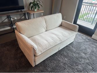 66" Queen Pull-Out Sofa Bed, 3-In-1 Convertible Sleeper Sofa, Multi-Functional Velvet Loveseat Bed, Perfect for Living Room, Bedroom, Apartment, Offic