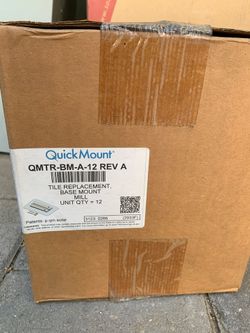 Quick Mount PV; Base Mount - Tile Replacement Mount - Box of 12 - QMQR-BM-A