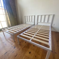 2 identical Twin Platform Bed Frames ( Deliver )