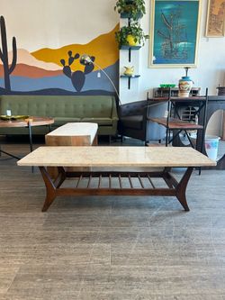 Travertine Coffee Table / MCM / Mid-Century / Vintage!