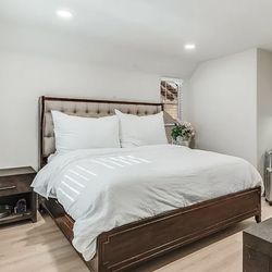 King size Bed frame and mattress