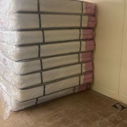 Full-size mattress sets boxspring and mattress $250 queen size set $270 twin size set $200 for both pieces and king size set for $400 for both pieces