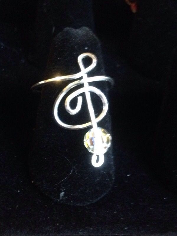 Sterling Silver Treble Clef Ring