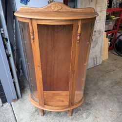Oak Curio Cabinet 
